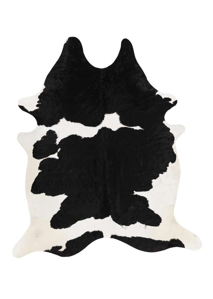 6' 2 x 6' 10 Cowhide Leather Rug