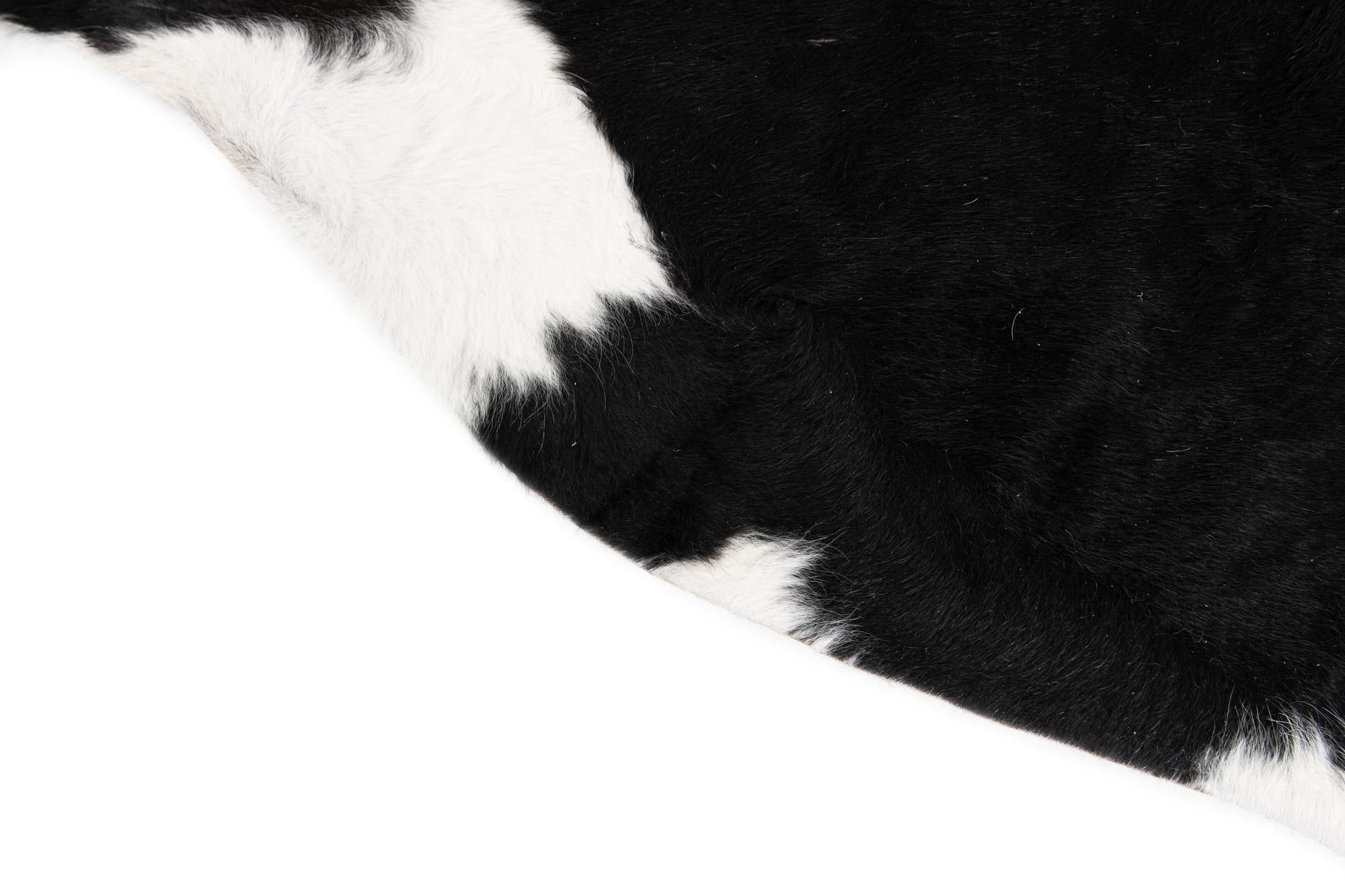 6' 2 x 6' 8 Cowhide Leather Rug