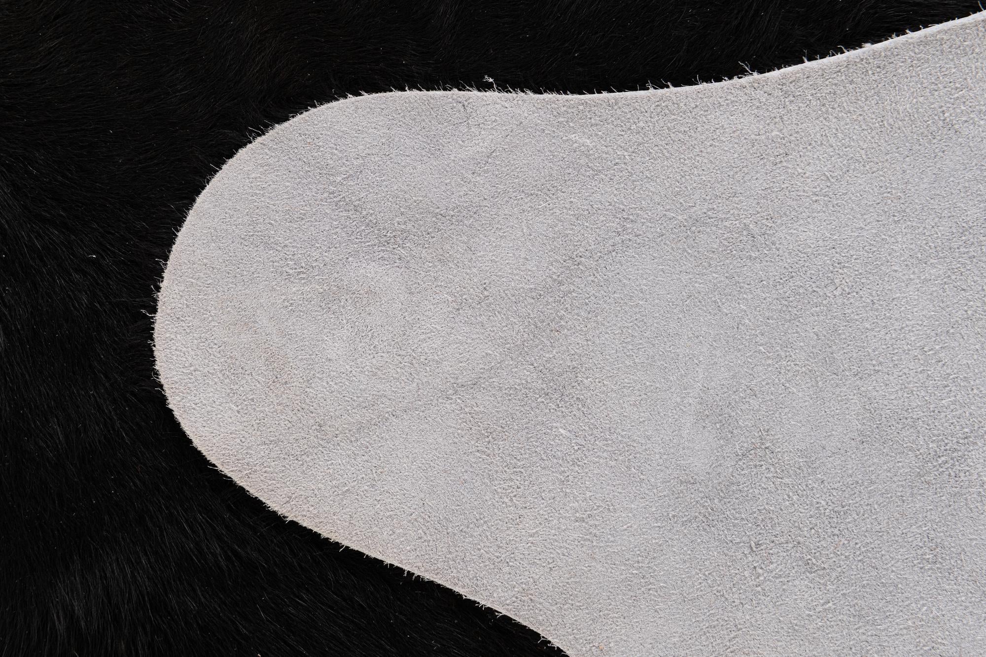 6' 2 x 6' 8 Cowhide Leather Rug