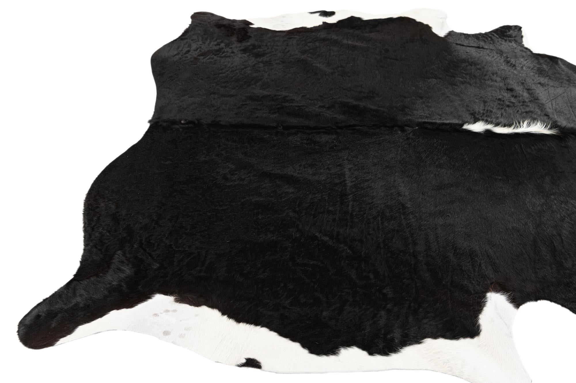 5' 6 x 6' 6 Cowhide Leather Rug