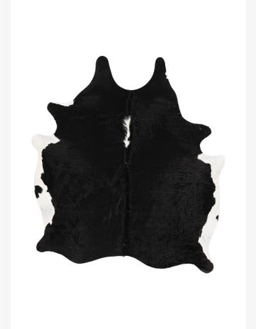 5' 6 x 6' 6 Cowhide Leather Rug