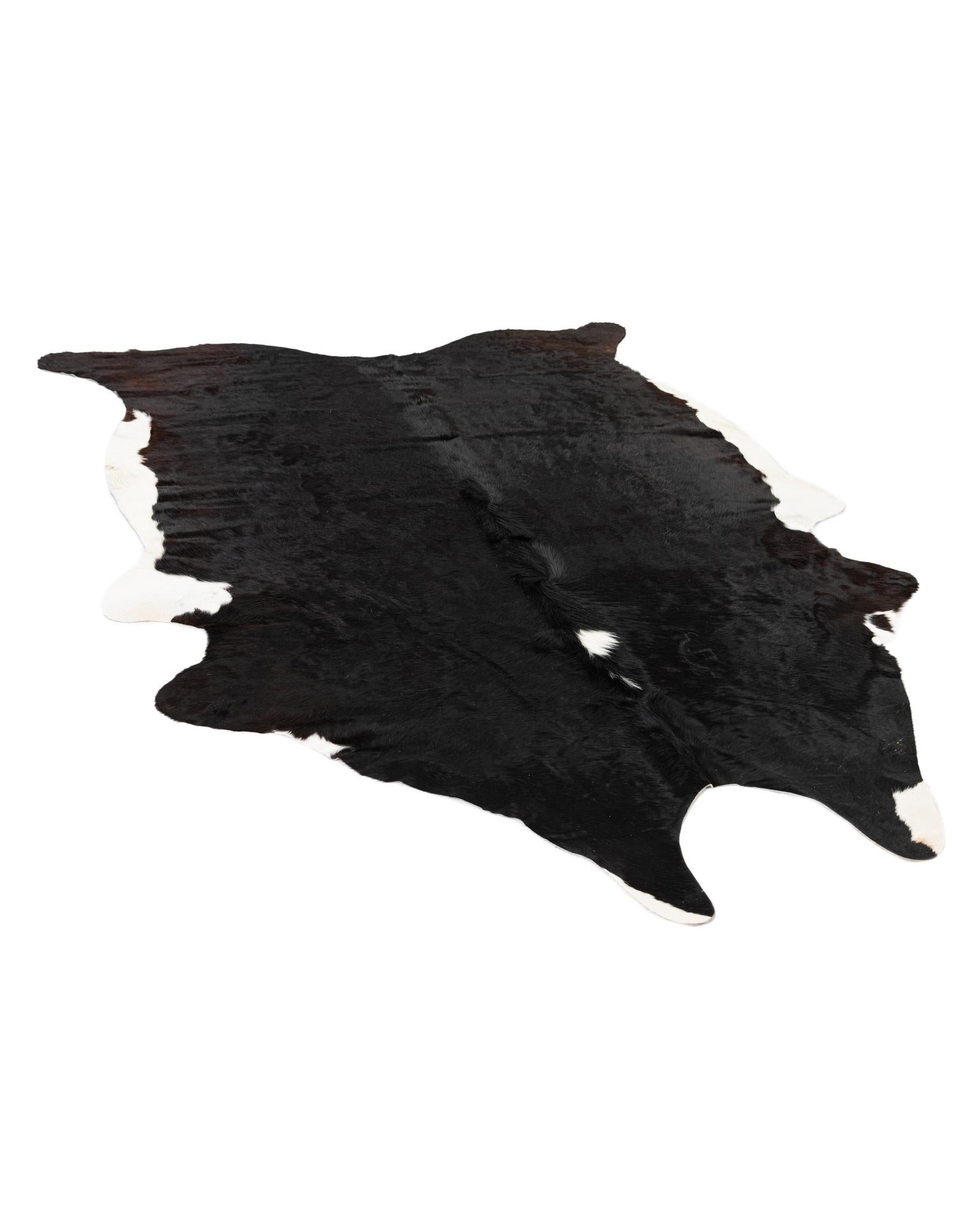 6' 2 x 7' 7 Cowhide Leather Rug