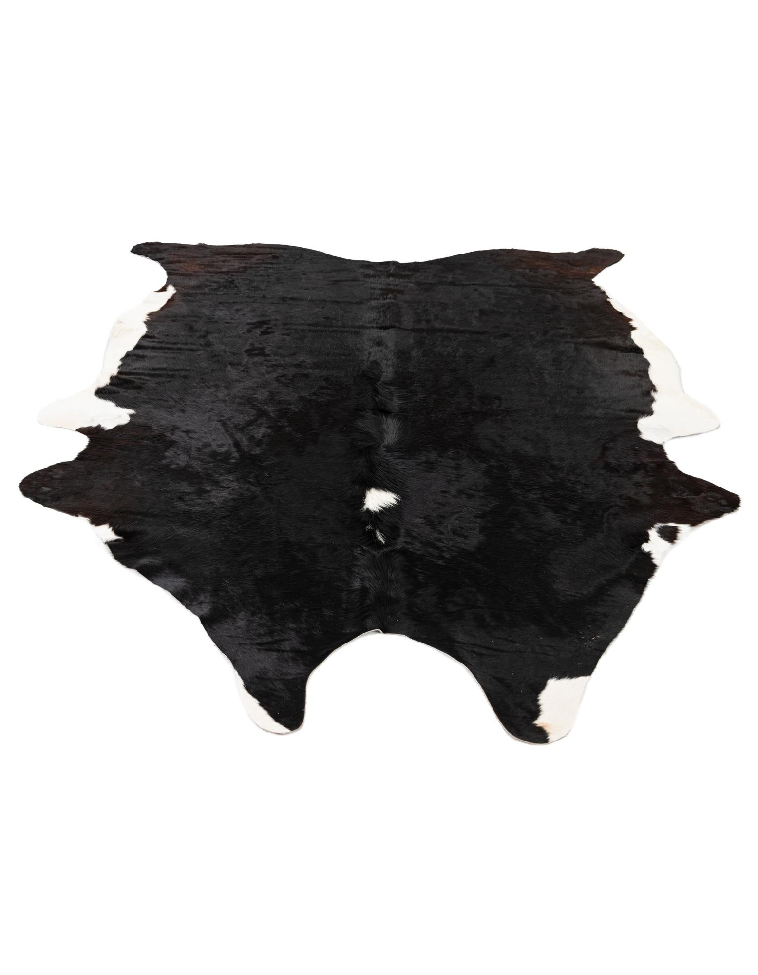 6' 2 x 7' 7 Cowhide Leather Rug