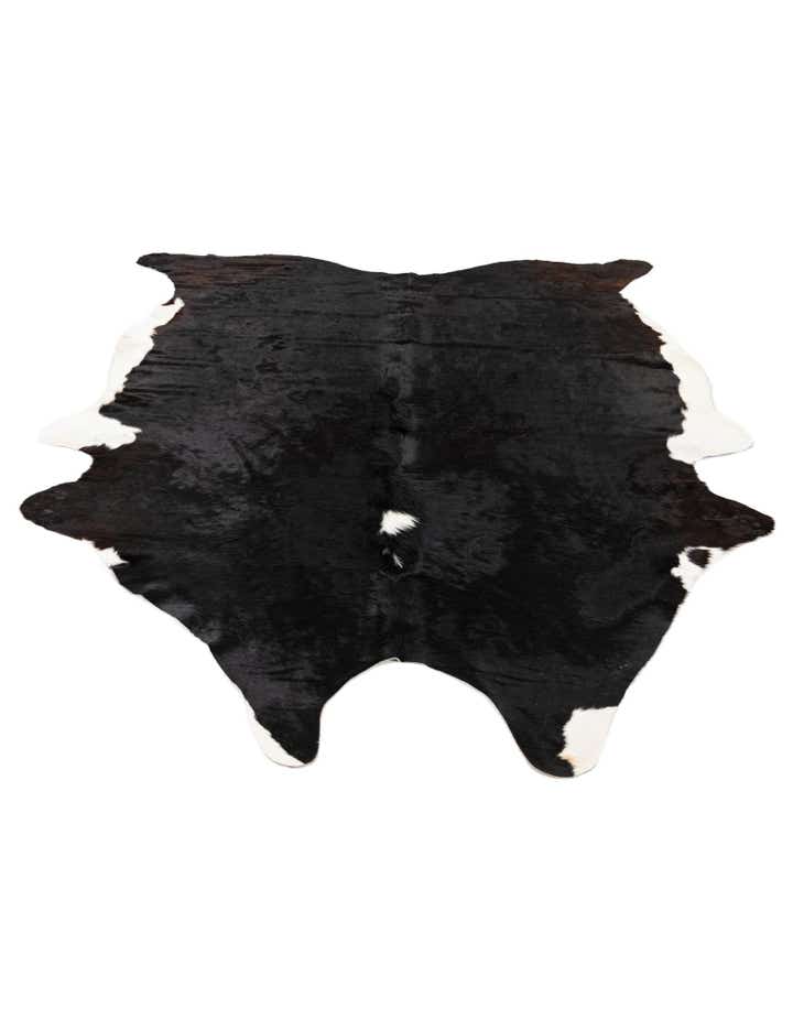 6' 2 x 7' 7 Cowhide Leather Rug