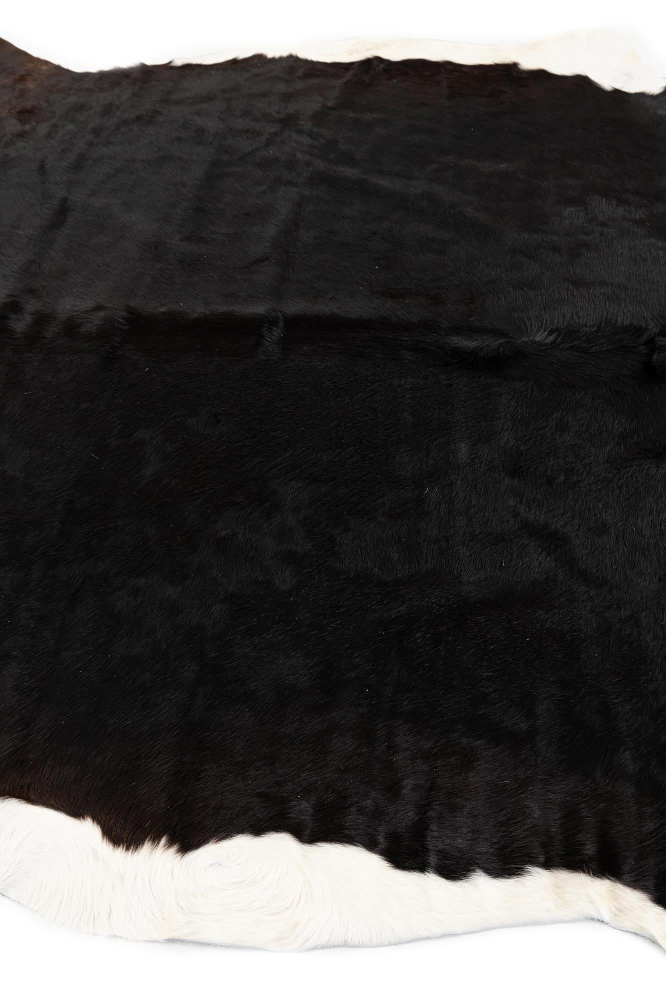 6' 2 x 7' 7 Cowhide Leather Rug