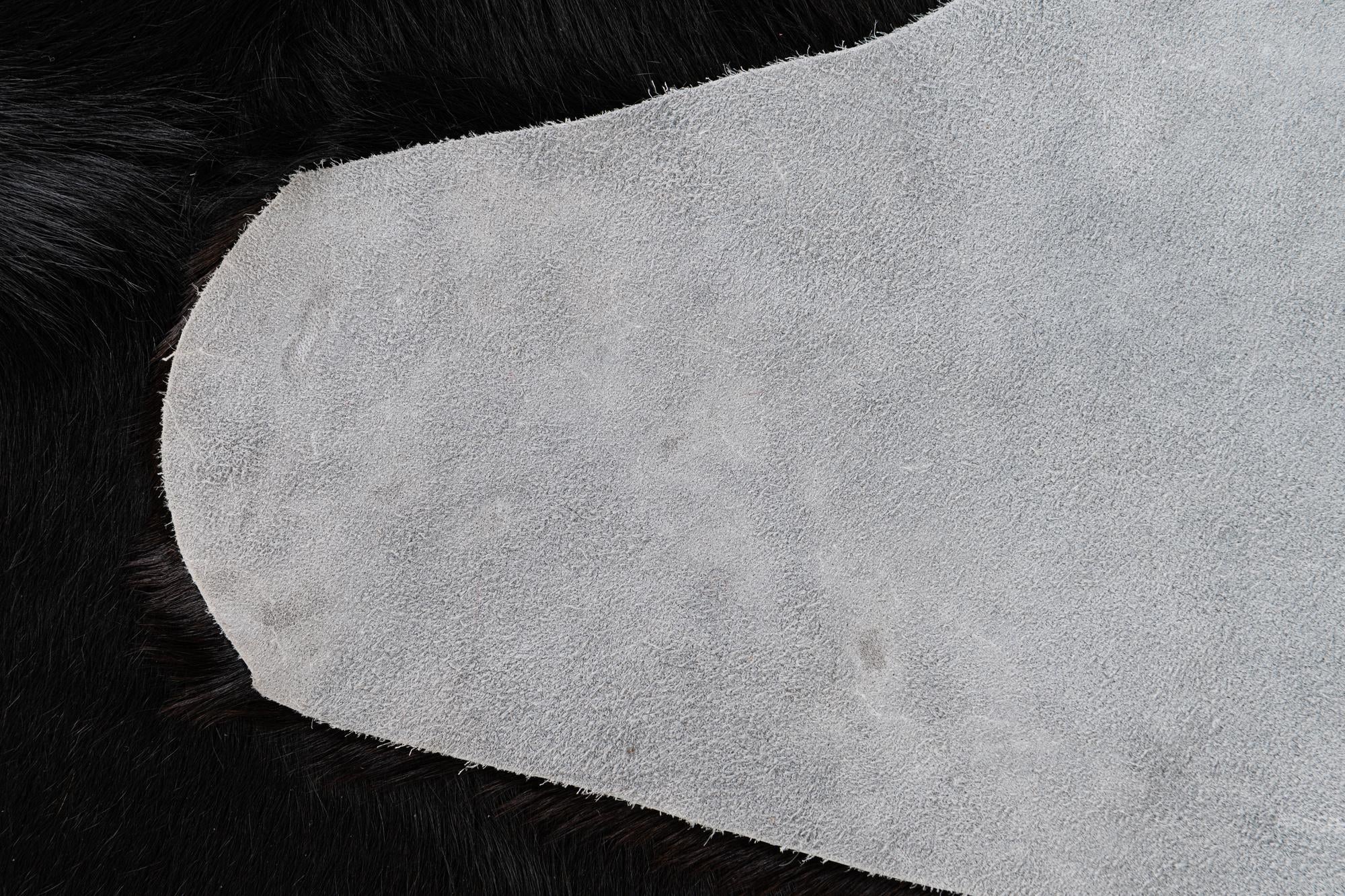 6' 2 x 7' 7 Cowhide Leather Rug
