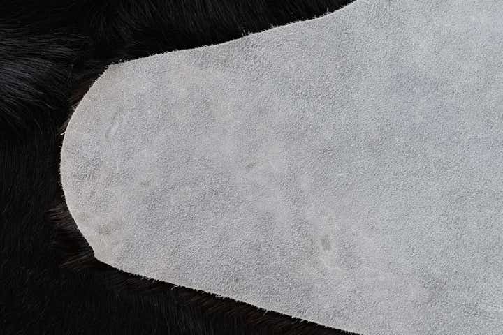 6' 2 x 7' 7 Cowhide Leather Rug