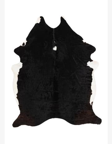 6' 2 x 7' 7 Cowhide Leather Rug