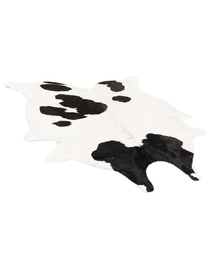 6' 3 x 6' 10 Cowhide Leather Rug