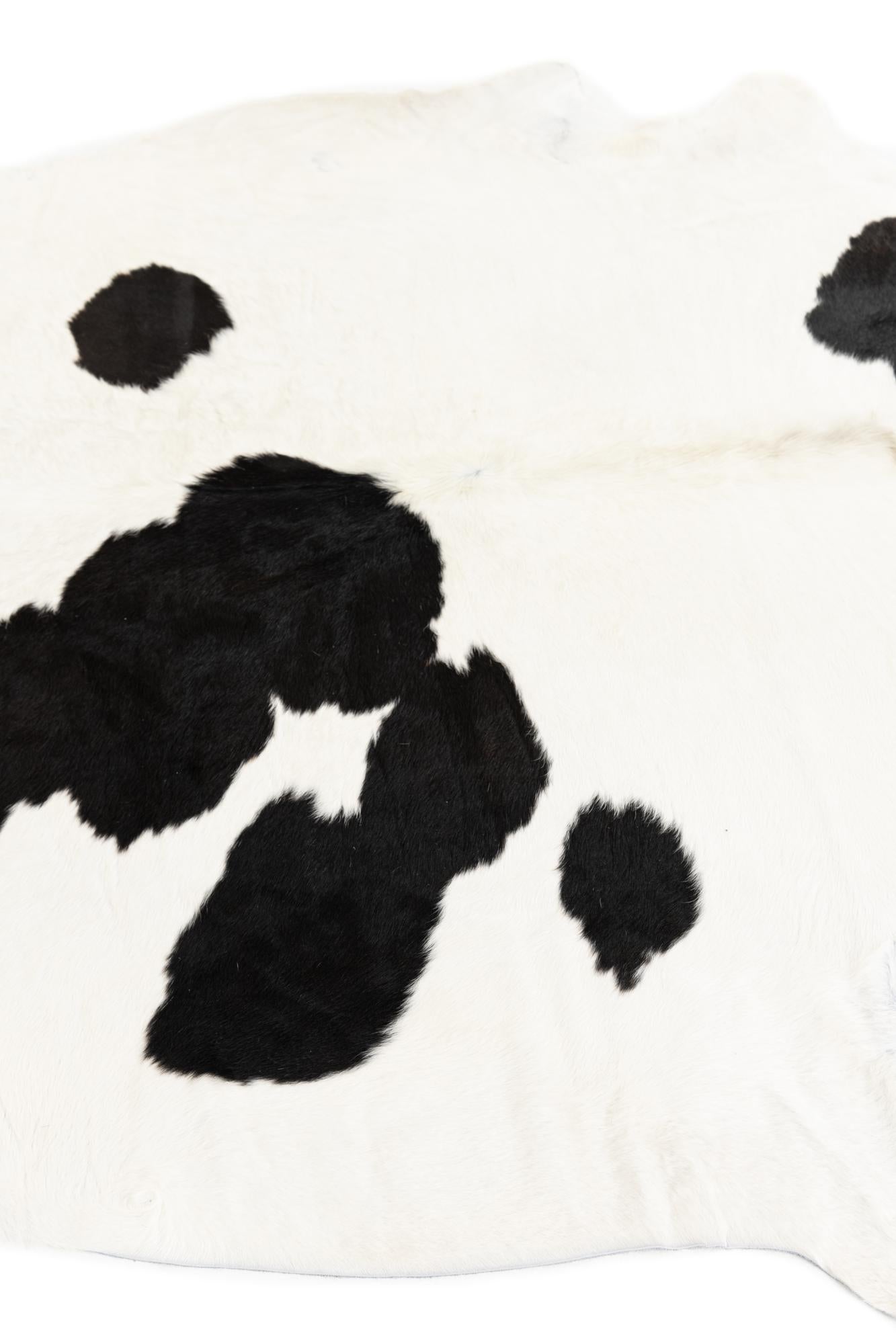 6' 3 x 6' 10 Cowhide Leather Rug