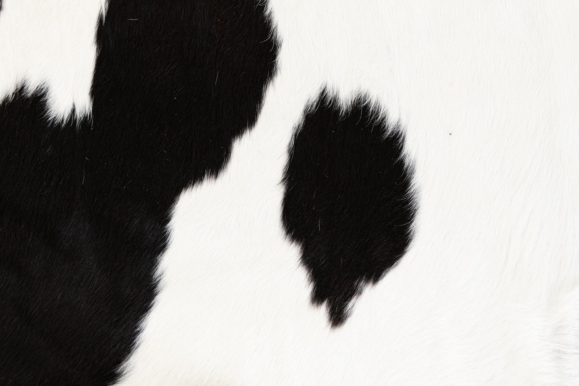 6' 3 x 6' 10 Cowhide Leather Rug