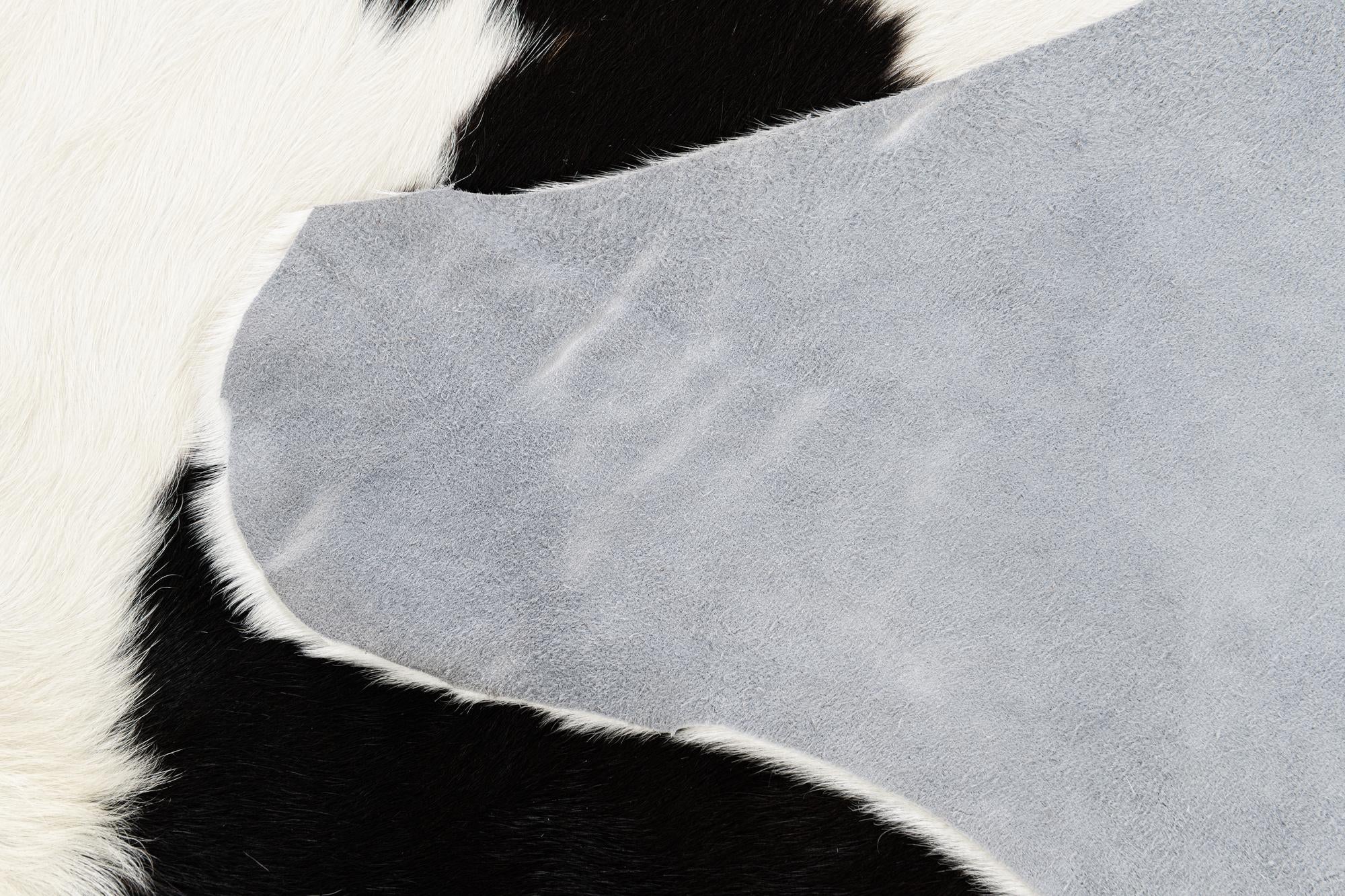 6' 3 x 6' 10 Cowhide Leather Rug