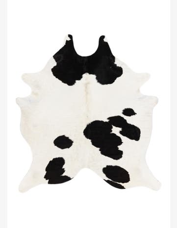 6' 3 x 6' 10 Cowhide Leather Rug
