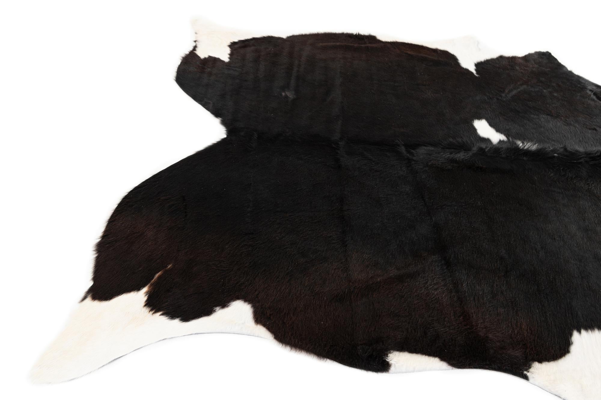 6' 2 x 7' 1 Cowhide Leather Rug