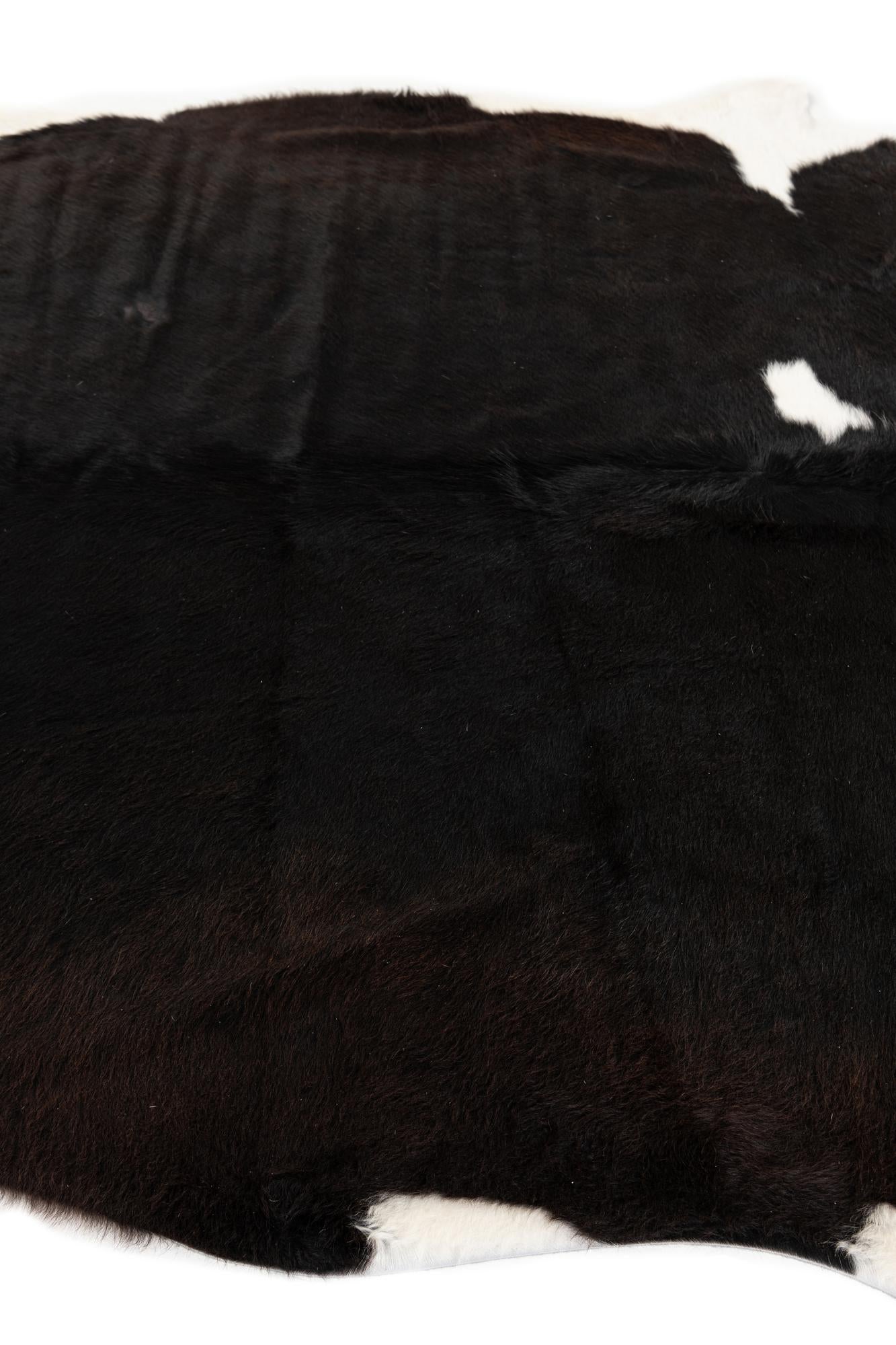 6' 2 x 7' 1 Cowhide Leather Rug