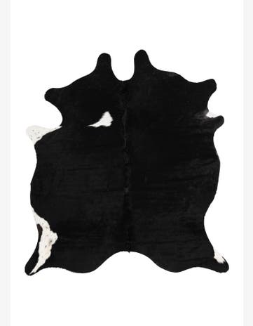 6' 2 x 6' 10 Cowhide Leather Rug