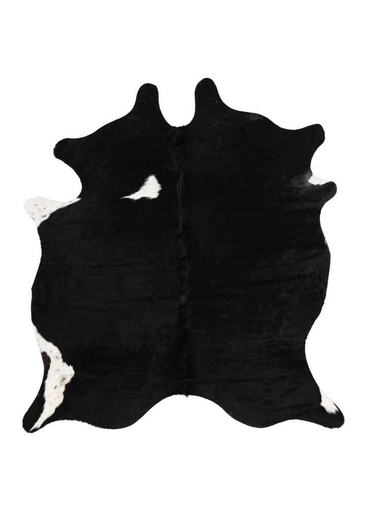 6' 2 x 6' 10 Cowhide Leather Rug