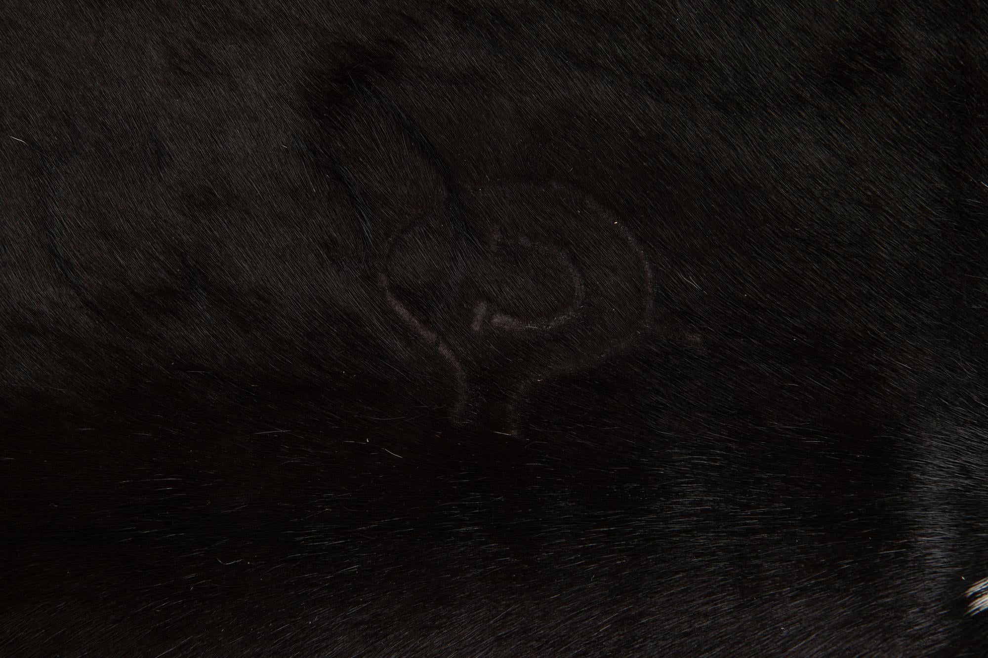 5' 2 x 6' 8 Cowhide Leather Rug