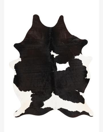 5' 2 x 6' 8 Cowhide Leather Rug