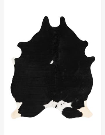 5' 1 x 6' 5 Cowhide Leather Rug