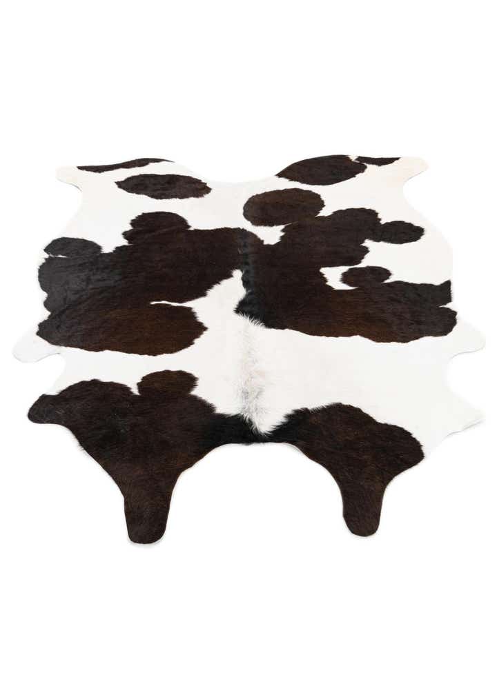 4' 8 x 5' 7 Cowhide Leather Rug