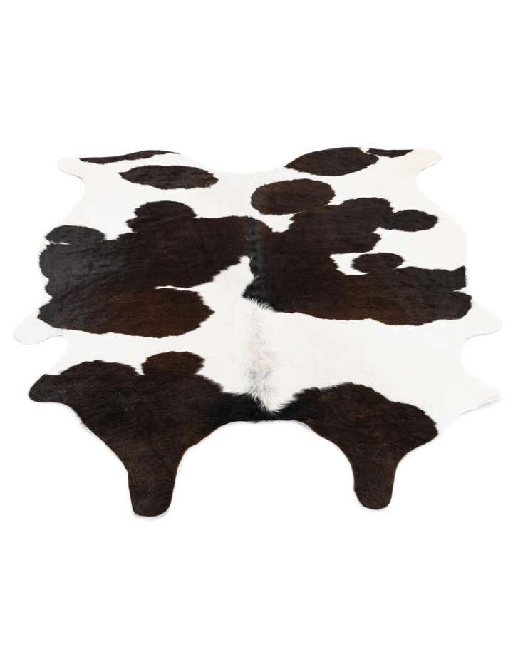 4' 8 x 5' 7 Cowhide Leather Rug