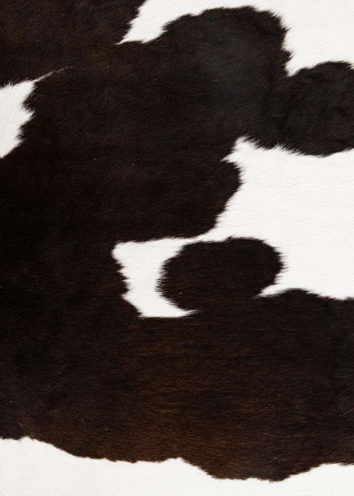 4' 8 x 5' 7 Cowhide Leather Rug