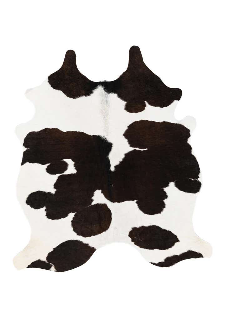 4' 8 x 5' 7 Cowhide Leather Rug