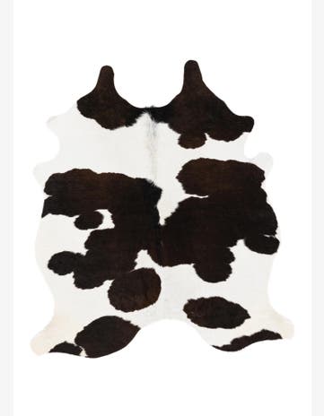 4' 8 x 5' 7 Cowhide Leather Rug