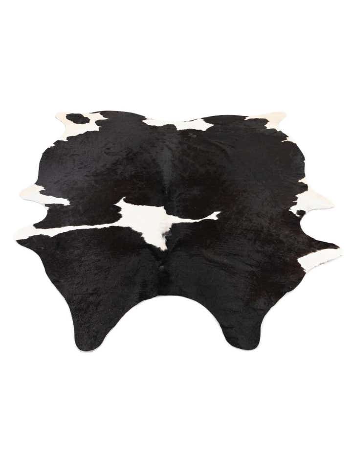 5' 4 x 6' 8 Cowhide Leather Rug