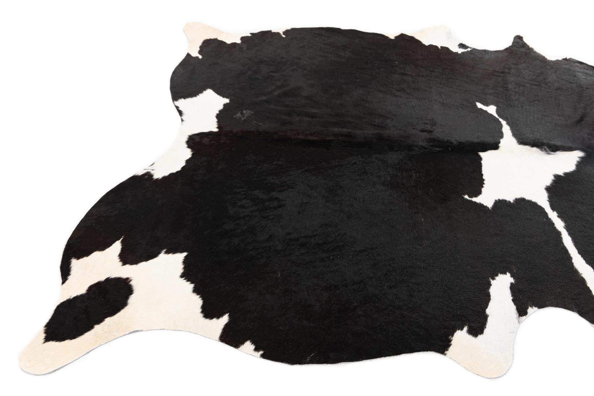 5' 4 x 6' 8 Cowhide Leather Rug