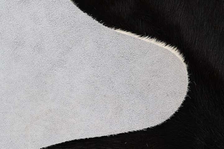 5' 4 x 6' 8 Cowhide Leather Rug