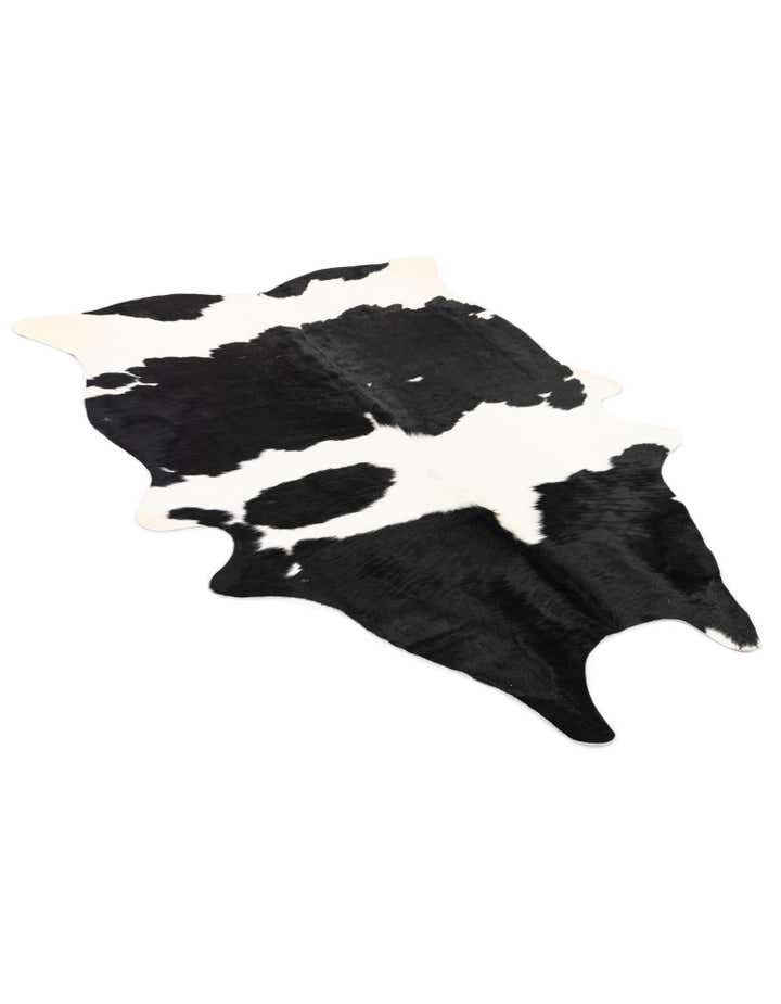 4' 8 x 6' 3 Cowhide Leather Rug