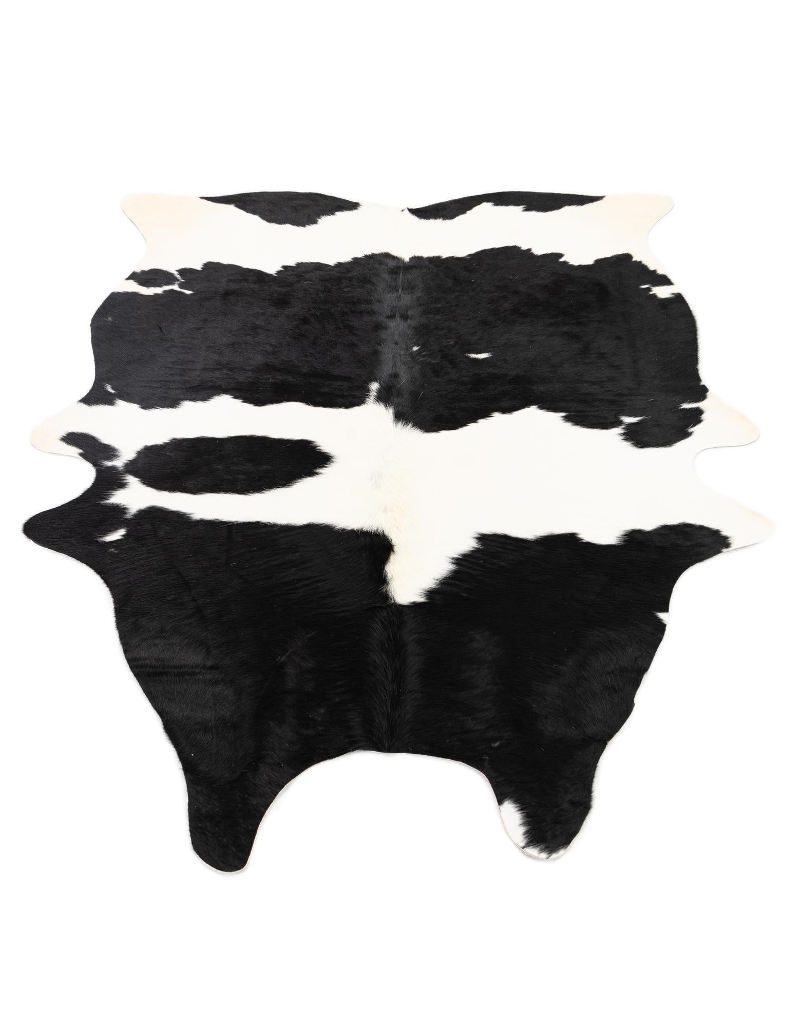 4' 8 x 6' 3 Cowhide Leather Rug