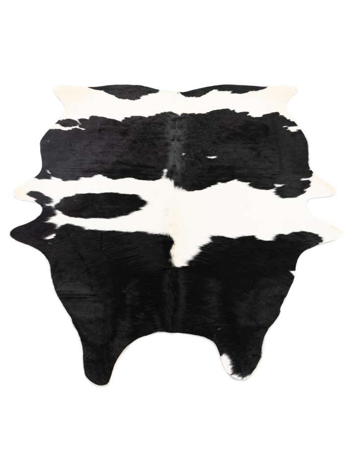 4' 8 x 6' 3 Cowhide Leather Rug