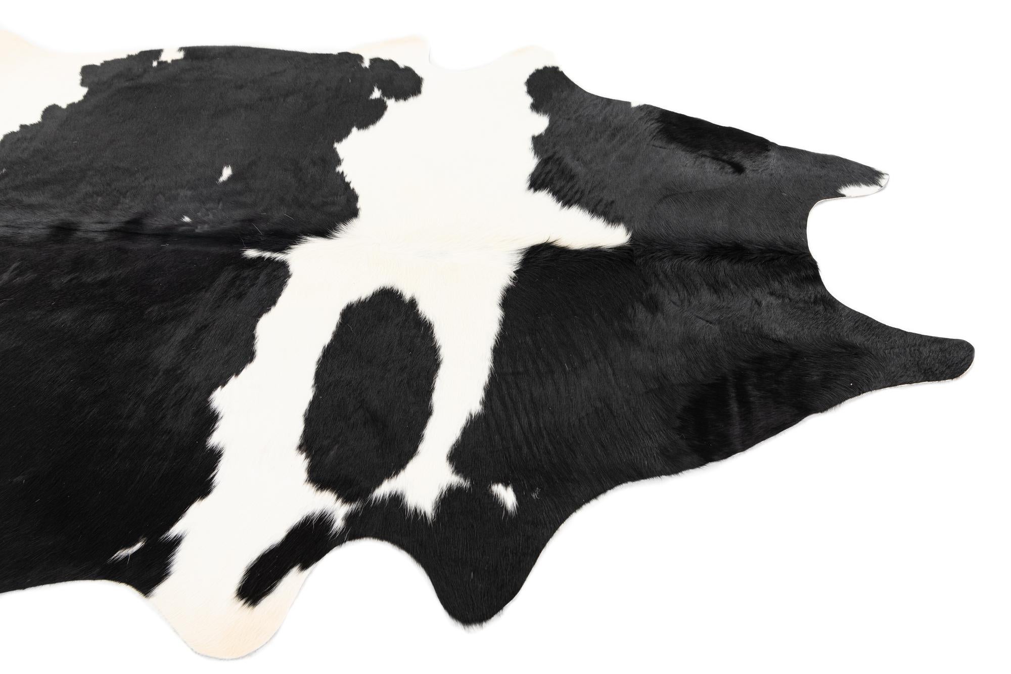 4' 8 x 6' 3 Cowhide Leather Rug