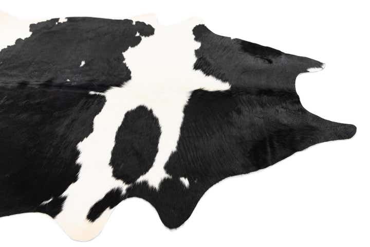4' 8 x 6' 3 Cowhide Leather Rug