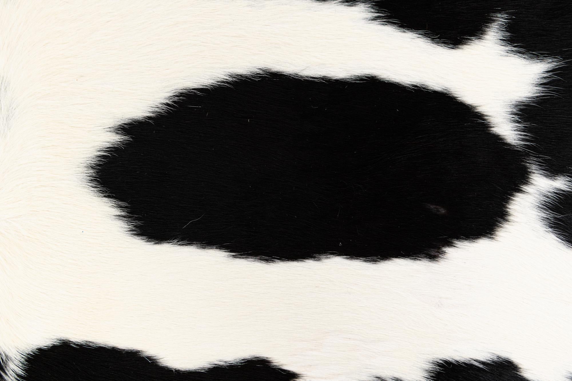 4' 8 x 6' 3 Cowhide Leather Rug