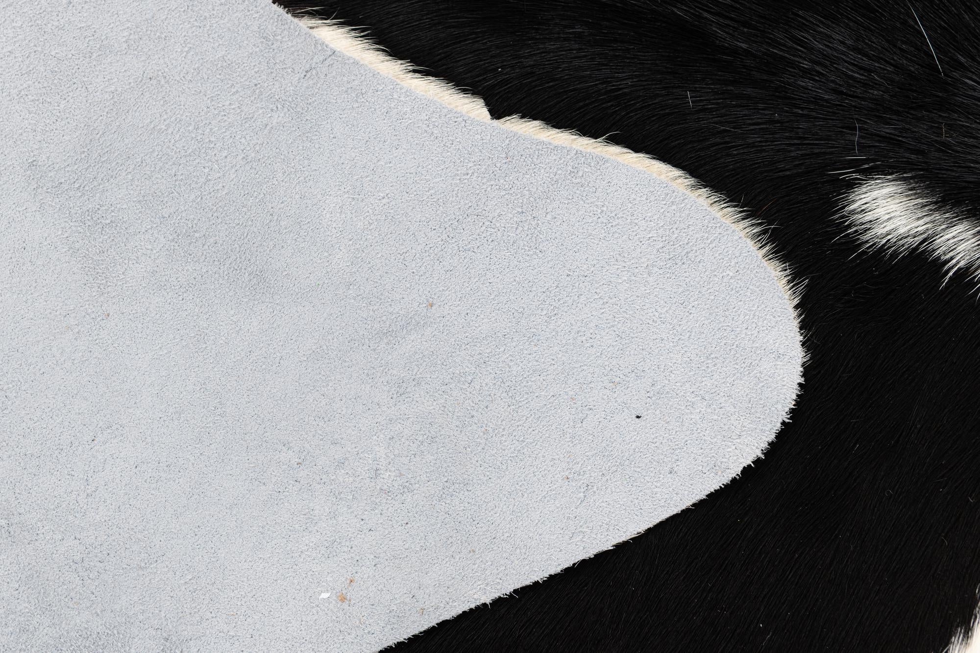 4' 8 x 6' 3 Cowhide Leather Rug