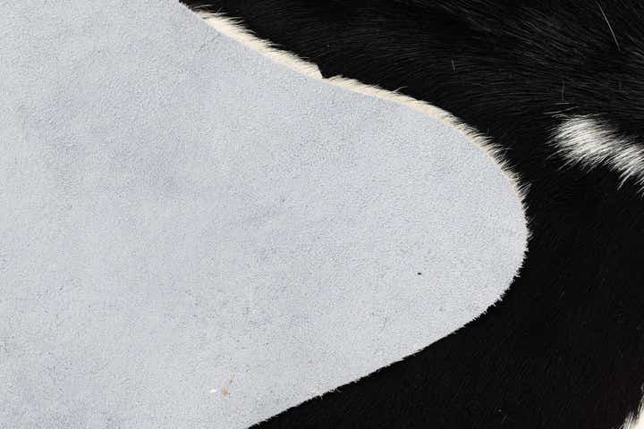 4' 8 x 6' 3 Cowhide Leather Rug