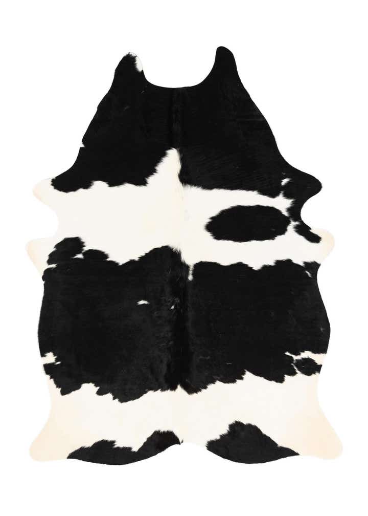4' 8 x 6' 3 Cowhide Leather Rug