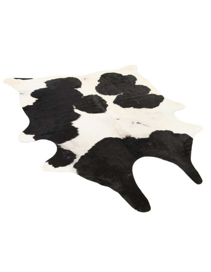 5' 6 x 6' 1 Cowhide Leather Rug