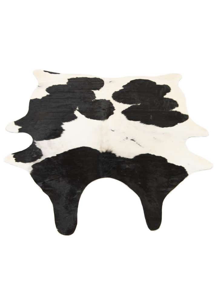 5' 6 x 6' 1 Cowhide Leather Rug