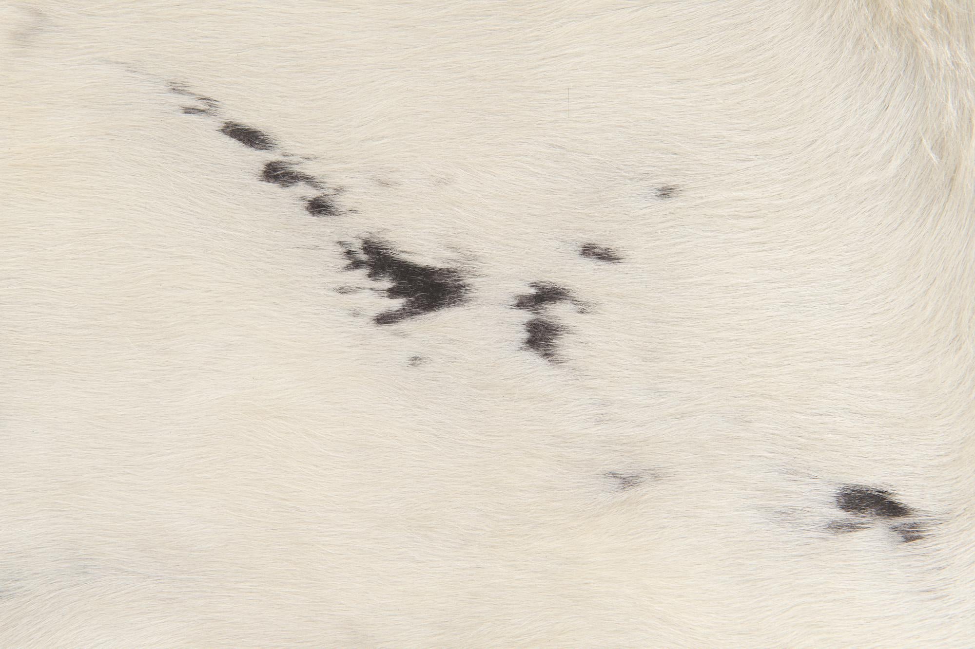 5' 6 x 6' 1 Cowhide Leather Rug