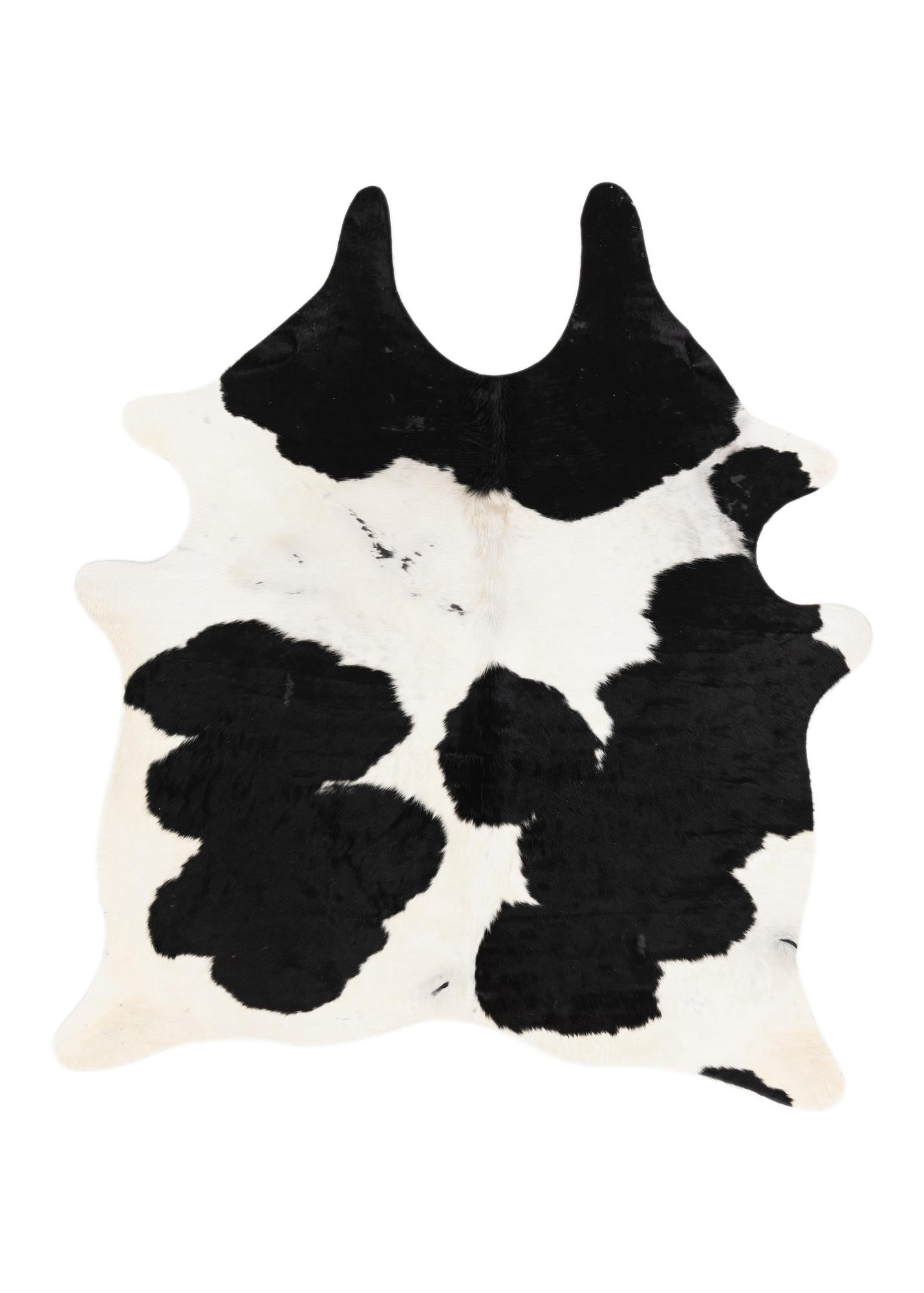 5' 6 x 6' 1 Cowhide Leather Rug