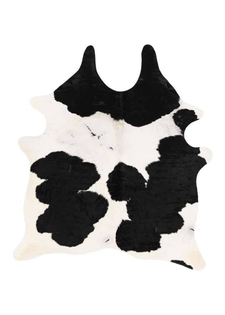 5' 6 x 6' 1 Cowhide Leather Rug