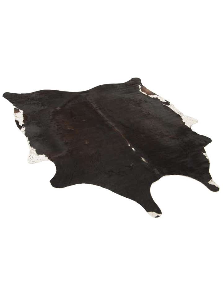 5' 7 x 6' 2 Cowhide Leather Rug