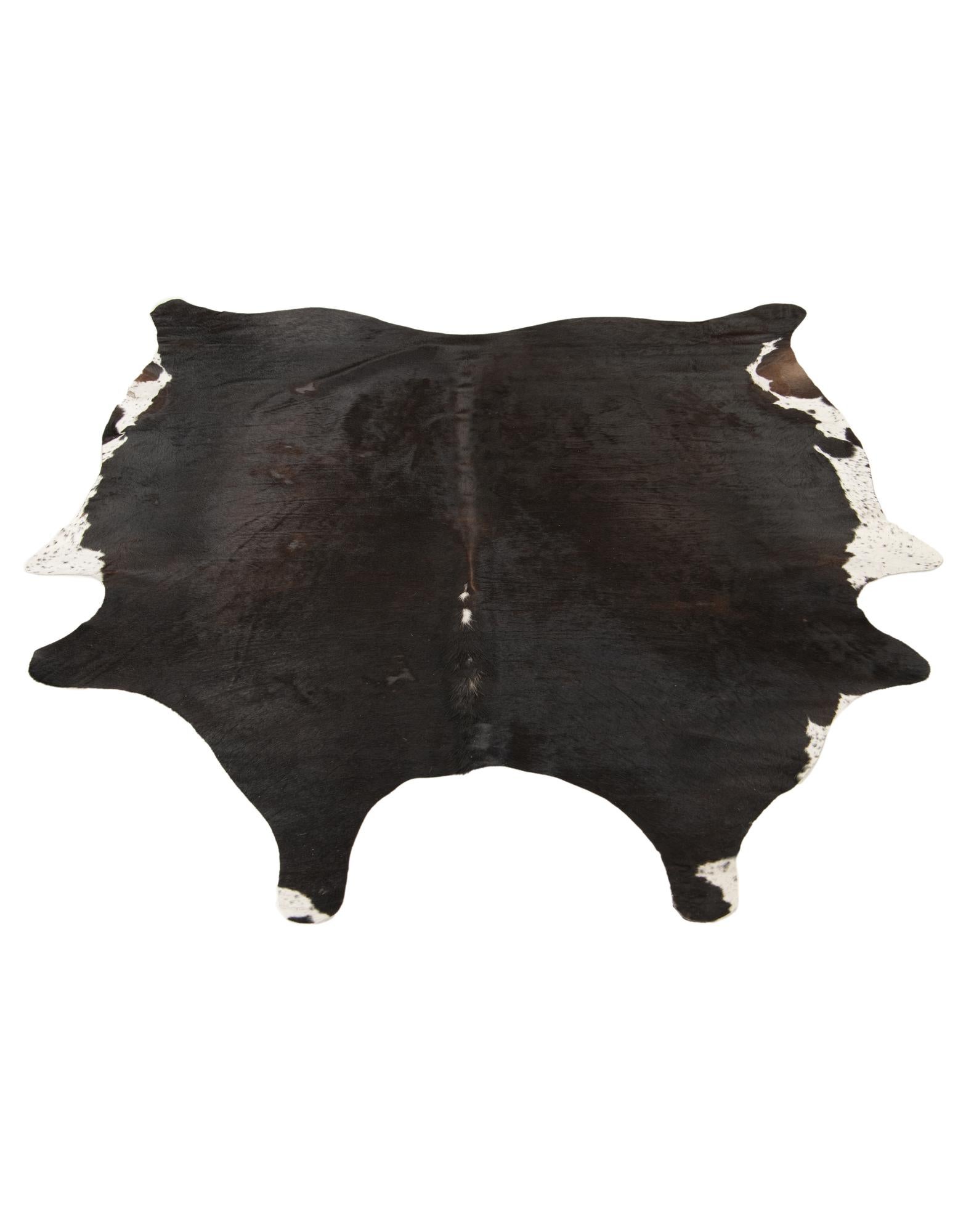 5' 7 x 6' 2 Cowhide Leather Rug