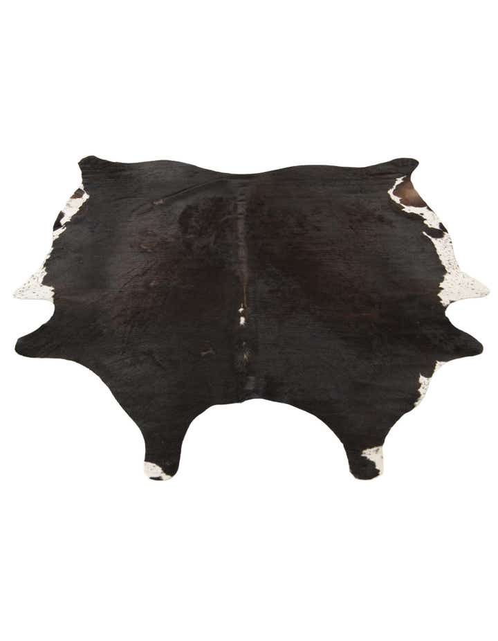 5' 7 x 6' 2 Cowhide Leather Rug