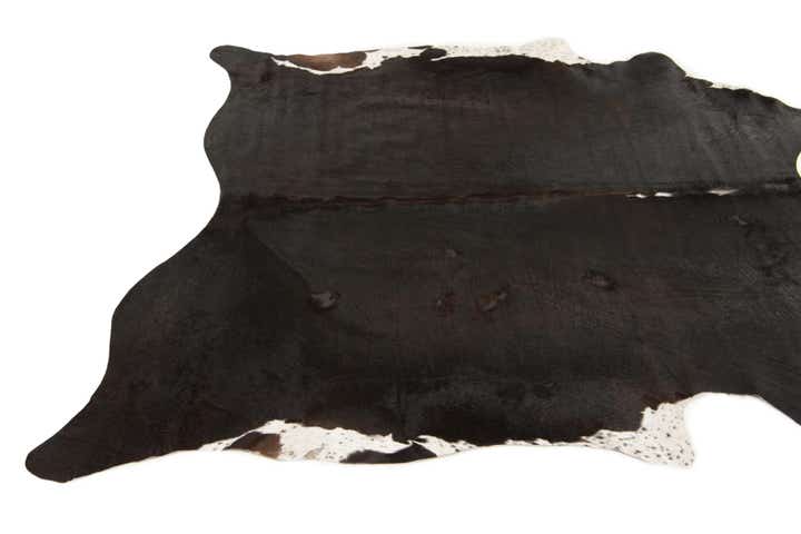 5' 7 x 6' 2 Cowhide Leather Rug